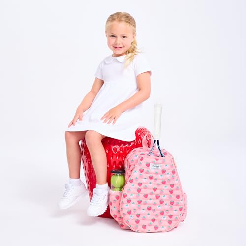 Ame & Lulu Little Love Tennis Backpack - color: Strawberry Puffer