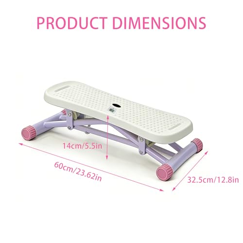 Rock Stepper Side To Side Balance Boards For Adults Includes Lcd Display & Resistance Bands A Low-impact, Compact Stepper Ideal For Targeting The Legs, Glutes, And Abs - color: Black + Purple