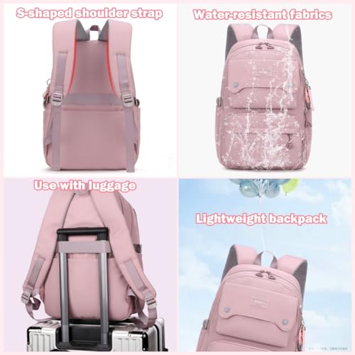 Black Girls School Backpack,Kids Backpack for Teen Girls Elementary Middle School Bookbag Multi-pocket Fashion Daypack - color: 1#-black