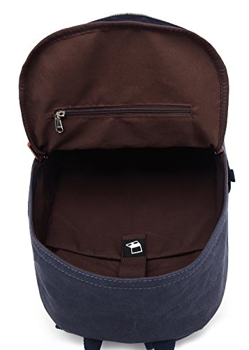 kayond Casual Style Lightweight canvas Laptop Bag/Durable Travel backpacks/Rucksack for Men&Women/Fashion Backpack Fits 15 inch Notebook (navy blue) - color: Navy Blue