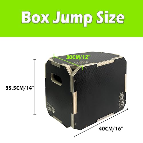 Workout Box 3-in-1 Box Jumps Wooden Jump Box Gym Suitable for Home Workouts and Gym