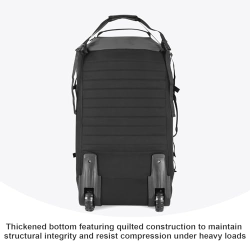 85L 29“ Foldable Rolling Backpack with Wheels, Soft-side Travel Duffle Bag with Separate Shoe Compartment, Full Quilted Bottom, Grey - color: Grey