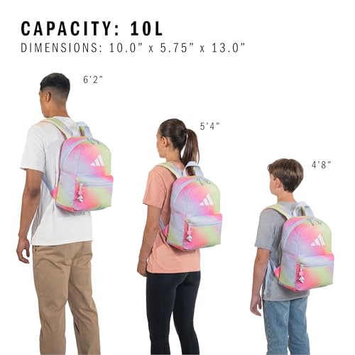 adidas Kids Gotta-Have-It Mini Backpack – School Bag for Girls and Boys, 10L, Spray Gradient Pulse Lime/Crystal Sky Blue, OSFA - color: Spray Gradient Pulse Lime/Crystal Sky Blue