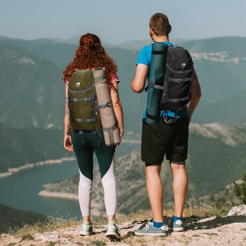 Skateboard Backpack for Men, 30L Waterproof Hiking Backpack, Black - color: Black