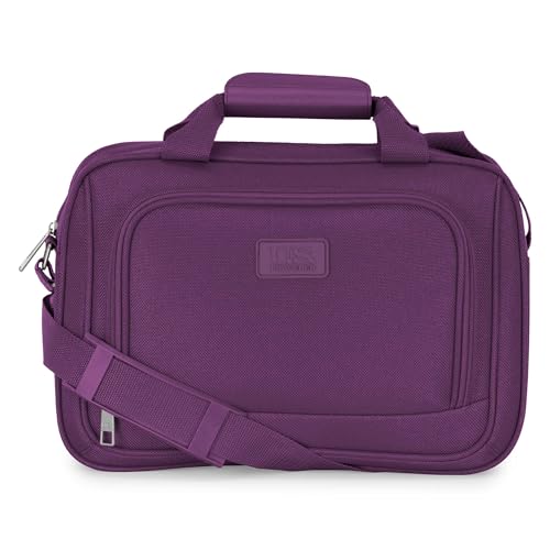 U.S. Traveler Rio Lightweight Softside Rolling Carry-on Suitcase, 4-Wheel Set, Purple - color: Purple, size: 22"/14"