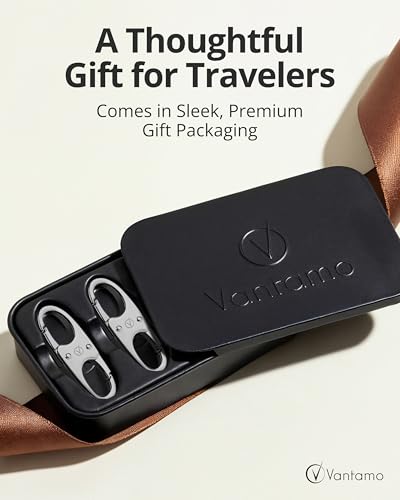 Vantamo Premium 4 Zipper Clips Anti Theft for Backpack, Luggage & Purse, Pull Replacement Zipper Locks, Purse Clip for Travel - color: Dark Gray Matte