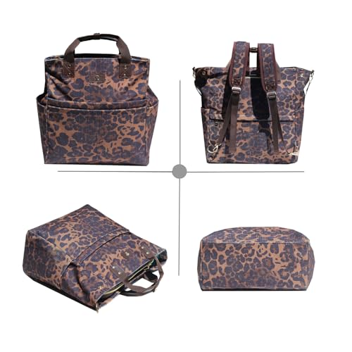 Diaper Backpack Totepack Crossbody 3 in 1 Laptop Tote with Insulated Pocket - color: Multicolor