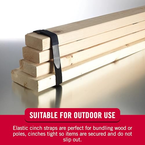 VELCRO Brand 30 Inch Elastic Straps 4 Pack, Use as Yoga Mat Straps, Fasten Outdoor Umbrellas, Wood, Tarps, Blankets, Poles and More, Stretchable and Adjustable for a Snug Fit - size: 4PK Large 30"