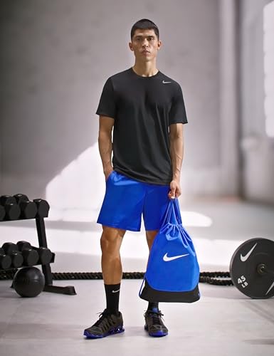 Nike Unisex Adult Gameday Brasilia X Drawstring Bag Backpack (18L) | Mens and Womens - color: Game Royal/Black/White, size: One Size