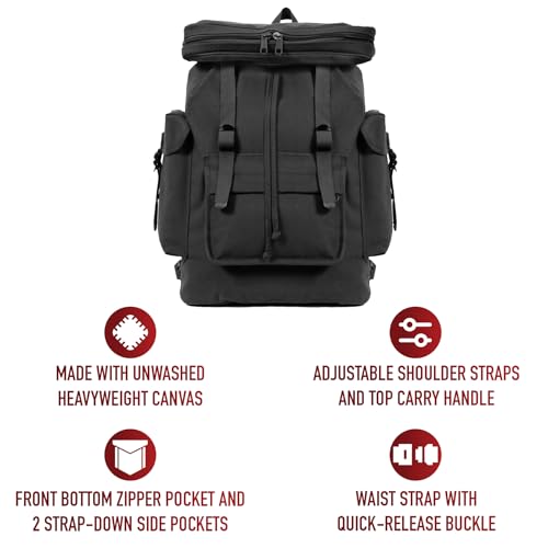 Rothco Canvas European Rucksack - color: Black
