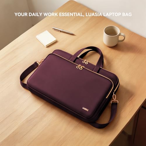 Laptop Bag Case for Women Men Messenger Briefcase Bag, 17 17.3 Inch - color: Wine Red, size: 17.3 inch