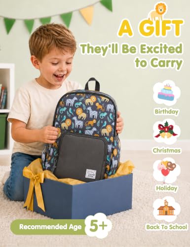 VASCHY Kids backpacks, Cute Lightweight Water Resistant Preschool Backpack for Boys and Girls Chest Strap | Cute - color: Cute Lions, size: Small (4-6 Yrs) - 15'' H