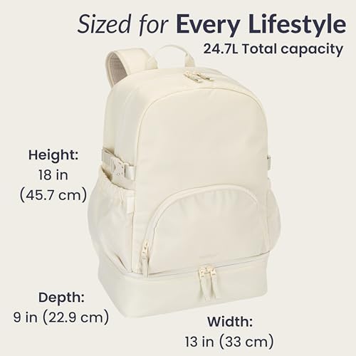 Bentgo 2-in-1 Adult Backpack & Insulated Lunch Bag - color: Bone