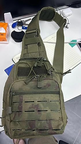 BOMTURN Tactical Backpack-1000D Waterproof Military Backpack/Laser-Cut/CCW Bags Sling Bag Tactical Satchel Shoulder Bag Men - color: Clmc