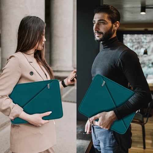Laptop Sleeve 15.6 inch, Traveling Carrying Computer Bag with Zippered Pocket, Shockproof Protective Laptop Case Compatible for Apple Notebook, HP, Dell, Acer, Asus, Lenovo, Cyan - color: Cyan, size: 15.6 inch