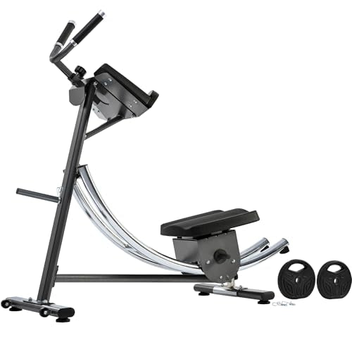 2025 Abdominal Exercise Machine for Commercial Use, Side Shaper Ab Machine Exercise Equipment, Foldable Abdominal Crunch Coaster for Home Use (Large,Black)