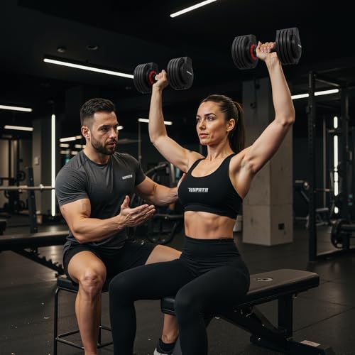 25/55 lbs Pair Adjustable Dumbbell Set, Adjust Dumbbell Weight for Exercises Pair Dumbbells for Men and Women in Home - color: 25lbs-Prime