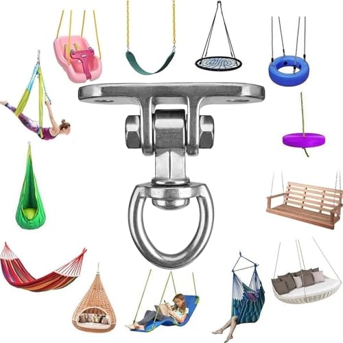 Heavy Duty Swing Hanger 360°+180°Rotation 1500LB Capacity for Sandbag Yoga Swing Hammock Chair - style: 2-holes