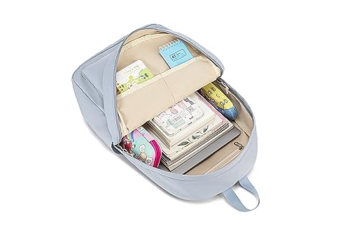 Bluboon Teens Backpack Set Girls School Backpack Lunch Box Pencil Bags Student Bookbags 3 in 1 - color: Grey-3 Sets