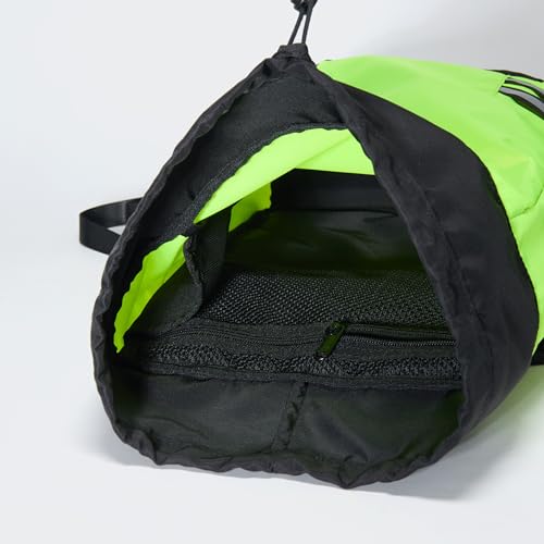 Pander Drawstring Backpack with Adjustable Shoulder Straps, Slim Gym Cinch Sack with Side Zipper Pocket, Machine Washable Polyester Daypack for Travel & Workout, Green - color: Green