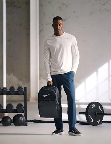 Nike Unisex Adult Gameday Brasilia 9.5 Training Backpack (24L or 30L) | Mens and Womens - color: Black/Black/White, size: X-Large