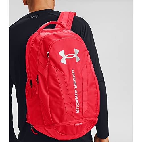 Under Armour Unisex Hustle 5.0 Backpack - color: Red (600)/Silver