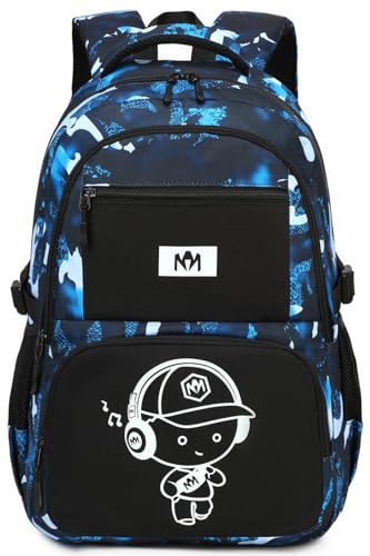 Bluboon Kids Backpack Boys Camo Bookbag Teens Elementary School Bag Daypack Travel Back Pack Middle school (Camo-boy) - color: Camo-boy