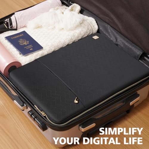 NIDOO 10 Inch Laptop Tablet Sleeve Carrying Case Bag for 11" 10.9" iPad Air Gen 4 5/10.9" 10.2" iPad 10/11" iPad Pro M4 / 10.5" Microsoft Surface Go 3 2 / Samsung Galaxy Tab A8 S8 S6 / Huawei - color: Black Pattern, size: 10.1 Inch
