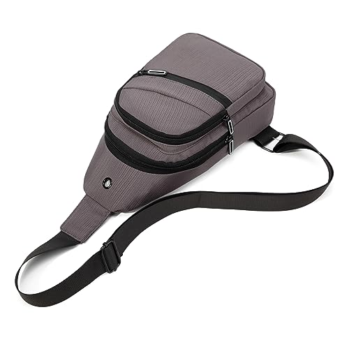 EVANCARY Small Sling Bag Crossbody Bags for Women Men, Sling Backpack Chest Daypack Cross Body Bag for Travel Outdoor - color: Deep Grey