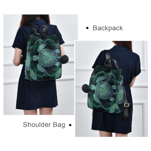 ALAZA Sea Turtlelotuses Mandala Boho Outdoor Backpack Bags for Woman Ladies - color: Multi 9