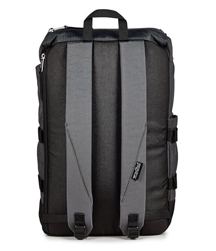 JanSport Skip Pack Backpack – 28L Capacity, Fits 13.5in Laptop, Large Main Compartment, Side Water Bottle Pocket – Ideal for Work & Travel, Smokey Grit - color: Smokey Grit