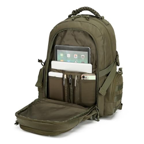 30L Military Tactical Backpack for Men 3 day Assault Pack Molle Backpack Tactical Hiking Rucksack - color: Army Green