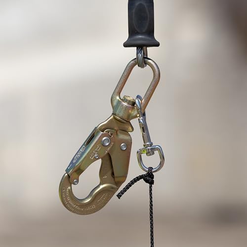 Malta Dynamics Edgehog Self Retracting Lifeline – 50’ Leading Edge Fall Protection Yoyo Cable, Class 2 Retractable Lanyard with Quick-Action Brake, OSHA and ANSI Compliant Safety Lanyard - size: 50 Foot