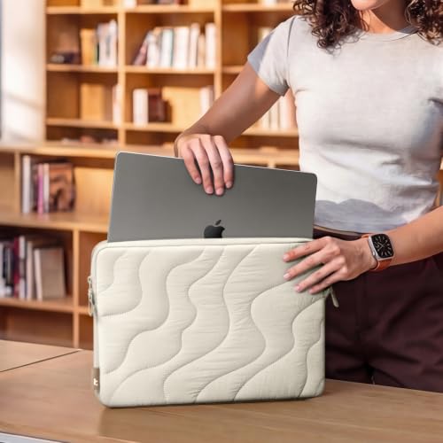 tomtoc 360 Protective Puffy Laptop Sleeve Kit for 13-inch MacBook Air 2026 - color: Snowberg, size: 13-inch