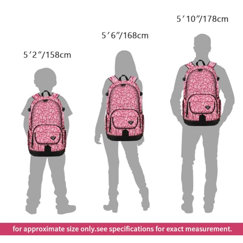 rickyh style School Backpack Travel Bag for Men & Women Lightweight College Back Pack with Laptop Compartmen - color: 04hongmao