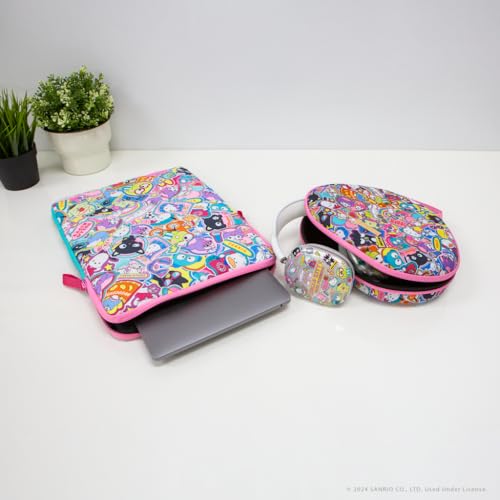 Sonix x Sanrio | Puffy Laptop Sleeve | 15-16 Inch, Quilted Pillow Puffer Laptop Carrying Case, Computer Sleeve | Hello Kitty & Friends Stickers - color: Hello Kitty & Friends Stickers