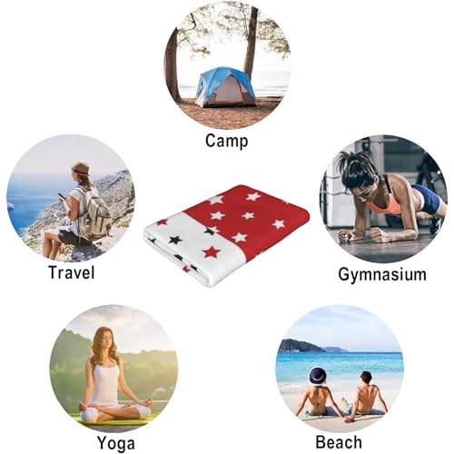 4th of July Stars Patriotic Beach Towel, Independence Day Gift Quick Dry Sand Free Absorbent Bath Towel, Memorial Day Microfiber Lightweight Towel Pool Travel Camping Gym Swim 30x60 Inch/ 77X153cm - color: Red Blue Stars Stripe