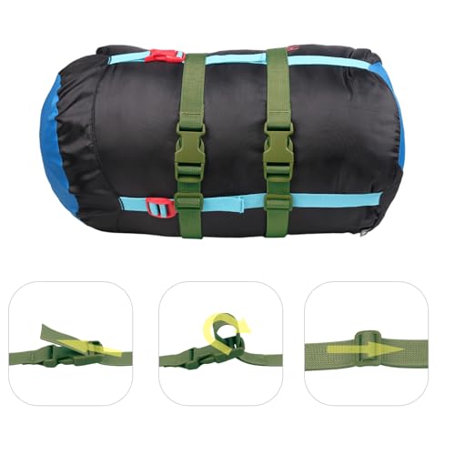 XTACER Backpack Accessory Strap Luggage Straps Cover Strap Sleeping Bag Strap with Buckle (Green - Release Buckle Straps (4-Pack)) - color: GREEN, size: 78 Inches