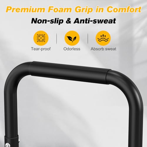 RELIFE REBUILD YOUR LIFE Dip Station Functional Heavy Duty Dip Stands Fitness Workout Dip bar Station Stabilizer Parallette Push Up Stand - color: Black-03