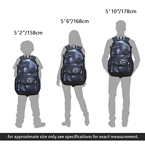 rickyh style School Backpack Travel Bag for Men & Women Lightweight College Back Pack with Laptop Compartmen - color: 04jhhei