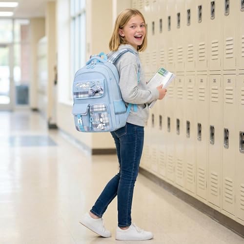 PINAKA Teenage Backpack with Large Capacity and Lightweight Design Cute Student bag Suitable for Both Boys and Girls