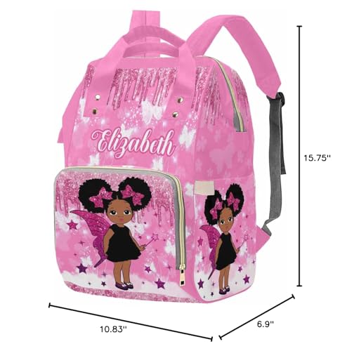 MyPupSocks Personalized Diaper Bag for Mom and Dad - Large Capacity Custom With Name, Multifunctional Daypack With Adjustable Shoulder Straps - color: Multi 20