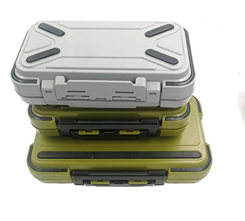 Waterproof Fishing Lure Box Spoon Hooks Baits Storage Tackle Box Containers for Casting Fishing Fly Fishing,Large/Medium/Small Lure Case - color: Gray-Medium