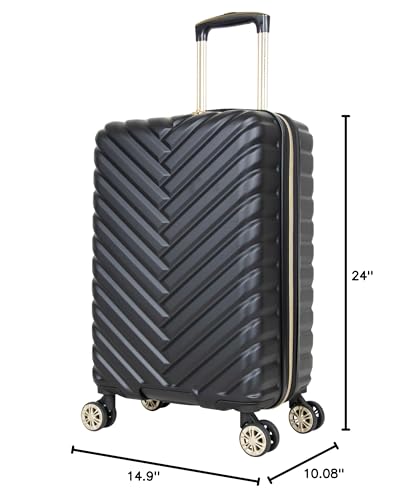 Kenneth Cole REACTION Sophie Women's Silky Nylon 15" Laptop & Tablet Anti-Theft RFID Travel Backpack Bag, Black With 20" Carry-On - color: Black, size: 15" Laptop with 20" Carry-On