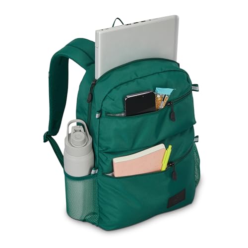 High Sierra Everclass Backpack - Travel or Work Laptop Bookbag with 360° Reflectivity, Dual Water Bottle Pockets & Fits Laptops Up To 15.6”, Malachite Green - color: Malachite Green