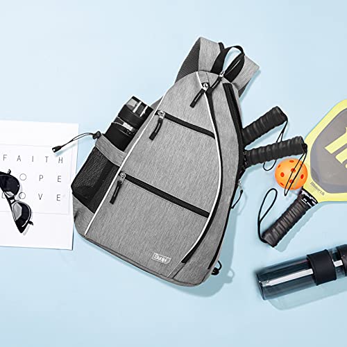 Sucipi Pickleball Bag for Men & Women,Convertible Backpack with Fence Hook - color: Gray, size: Medium