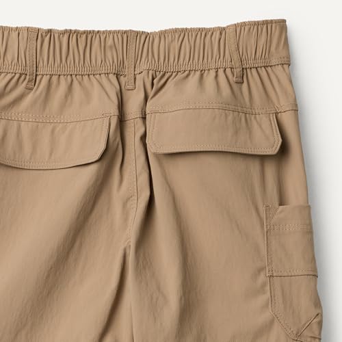 Amazon Essentials Active Boys' Water Repellent Regular Fit Active Hiking Outdoor Pants - color: Mushroom Brown, size: Large