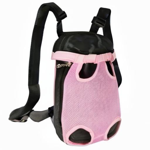 FEimaX Dog Carrier Backpack Pet Legs Out Front Cat Travel Bag, Adjustable Puppy Backpacks Carriers Hands-Free for Small Medium Dogs Cats Hiking Traveling Camping Daily Walking - color: Pink, size: Small