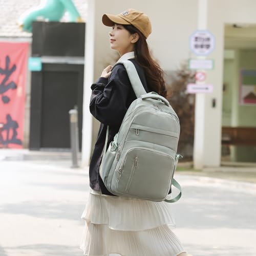 KBTYE Cute School Backpack for Women Men Casual Travel Laptop Backpack Aesthetic Lightweight College Bookbags for Kids(Green) - color: Green