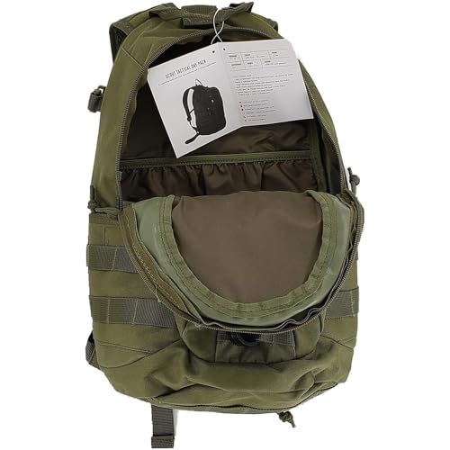FOX OUTDOOR PRODUCTS Scout MOLLE Day Pack | Compact 20L Tactical Backpack with Hydration Sleeve for EDC, Hiking & Outdoor Use, Olive Drab - color: Olive Drab